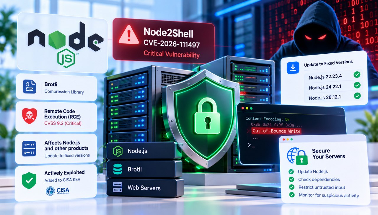 هکرها از آسیب پذیری خطرناک Node2Shell سوء استفاده کردند