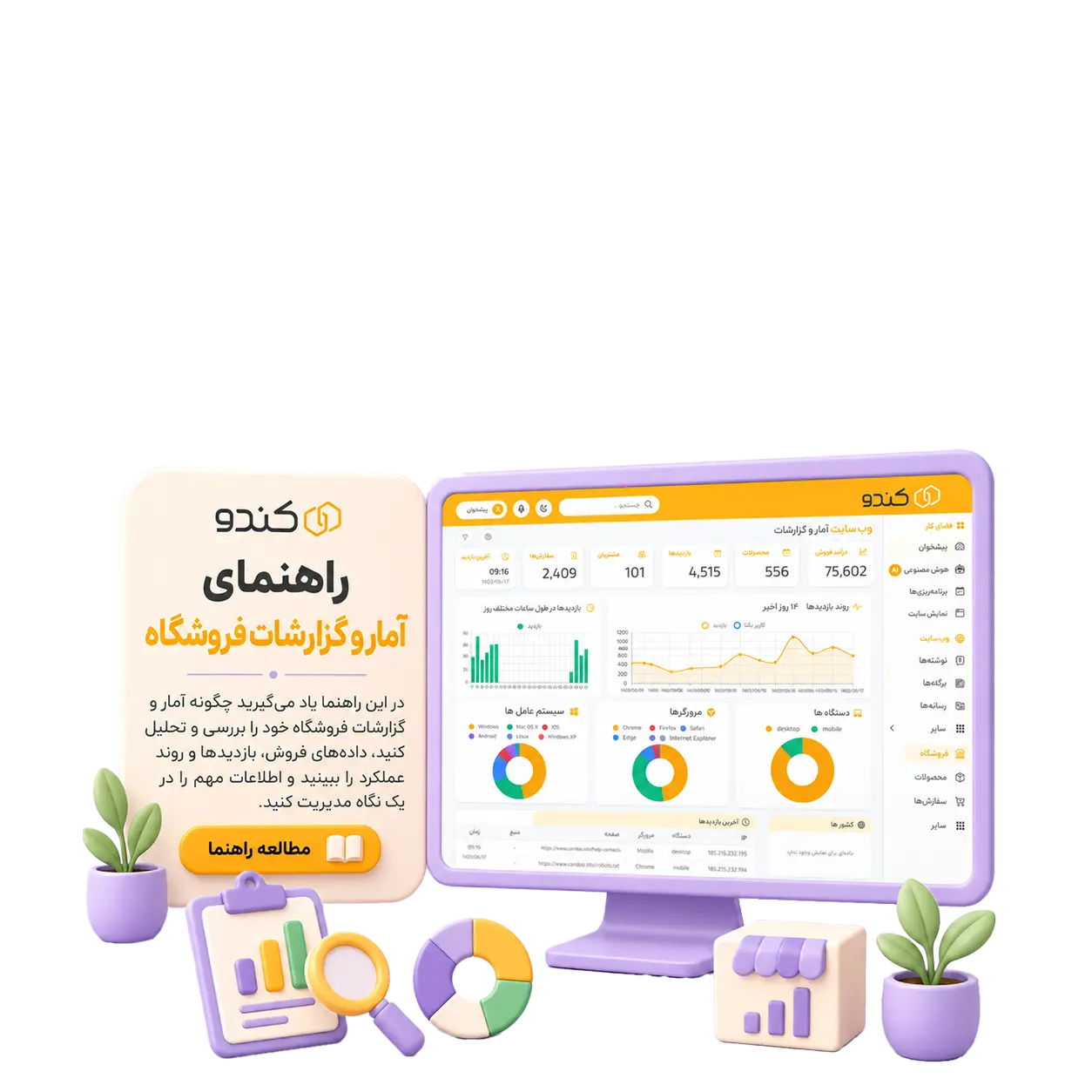 راهنمای  آمار و گزارشات فروشگاه