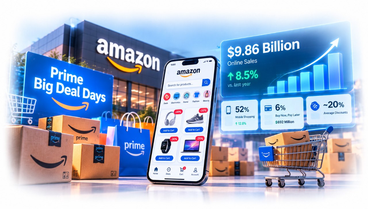 فروش آنلاین در رویداد Amazon به ۹.۸۶ میلیارد دلار رسید