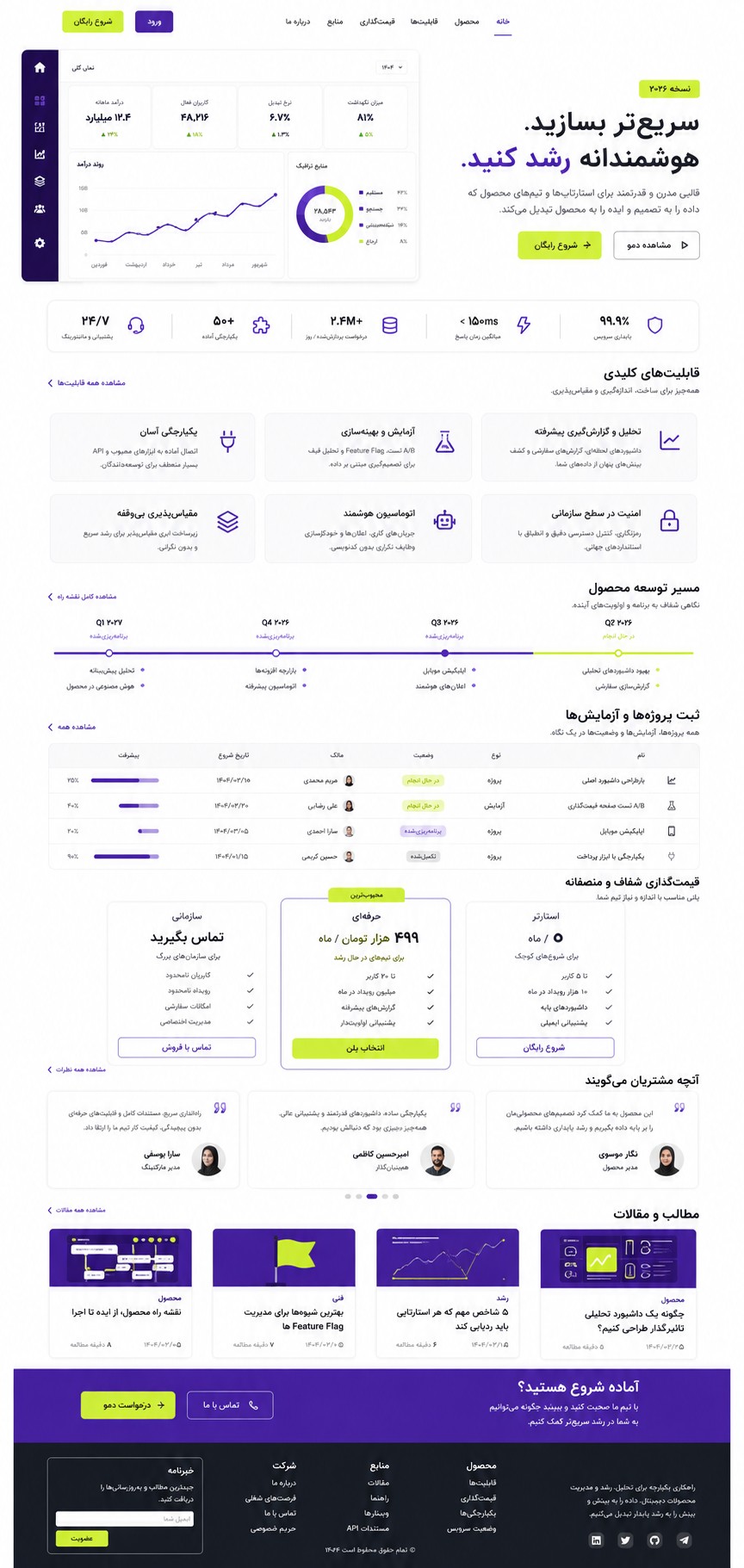 پیش‌نمایش قالب Company Startup 01