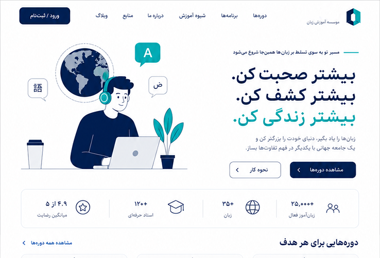 پیش‌نمایش قالب Education 02
