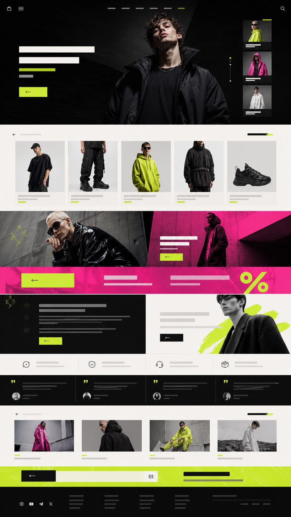 پیش‌نمایش قالب Onlineshop Clothing 01