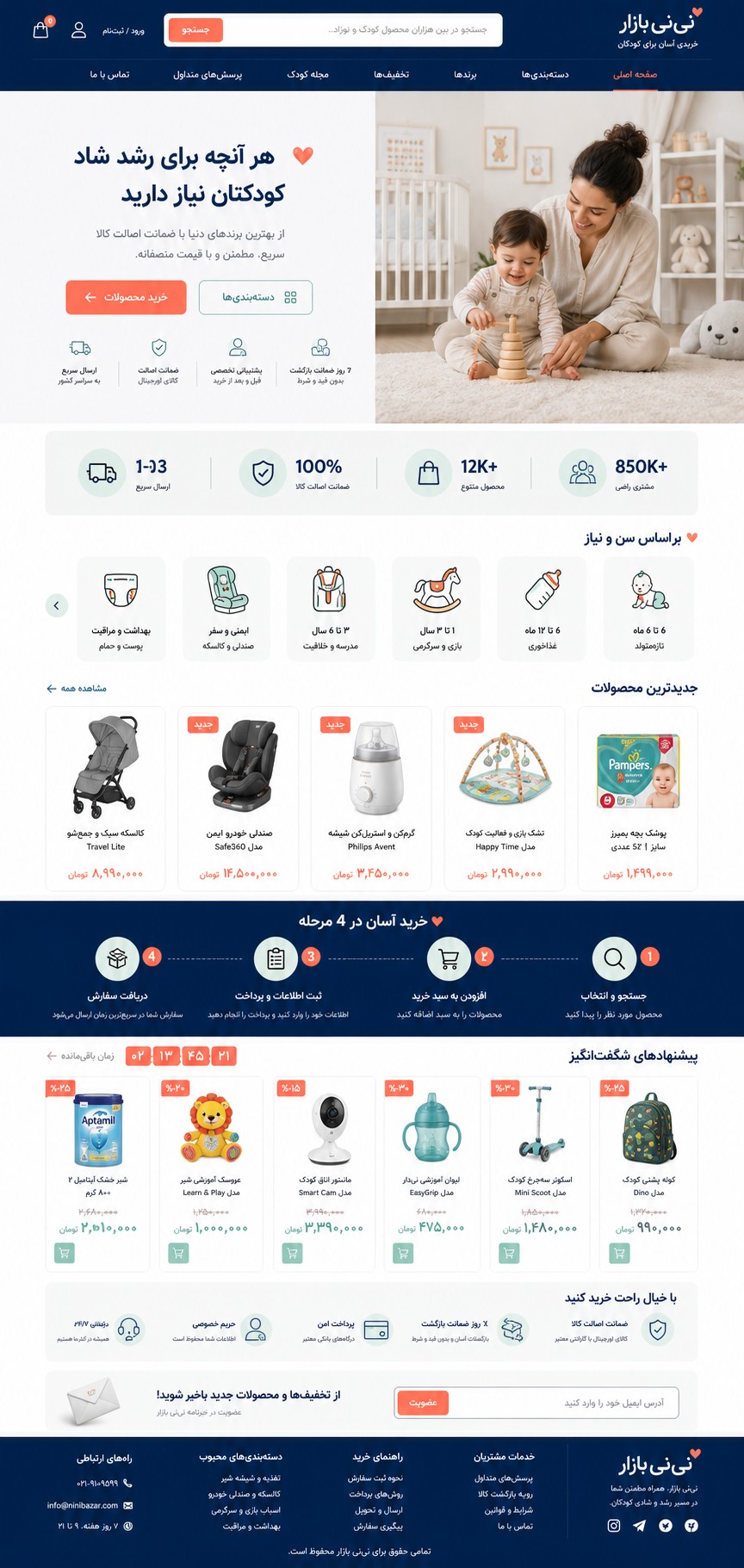 پیش‌نمایش قالب Onlineshop Kids 01