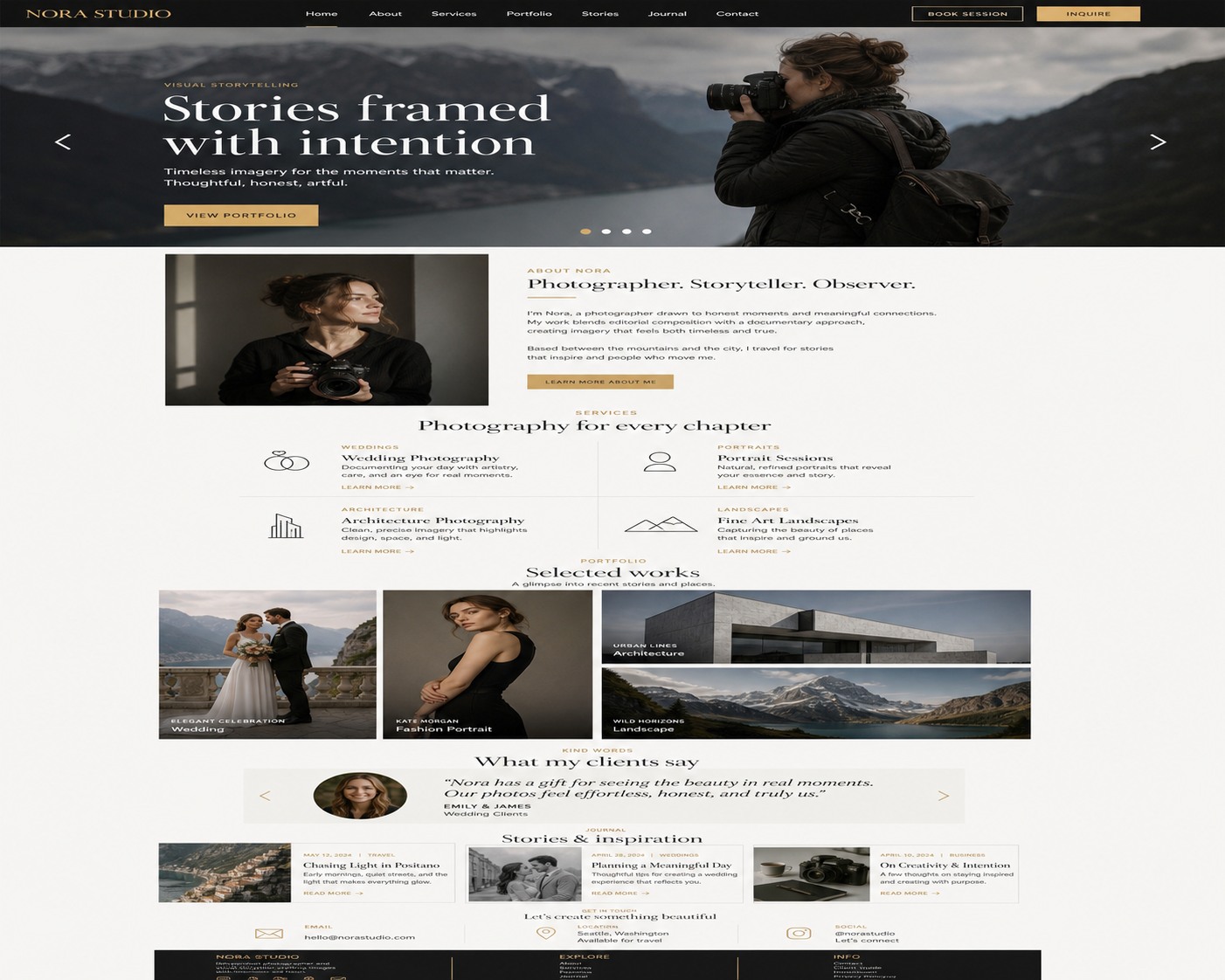 پیش‌نمایش قالب Portfolio Photographer 01