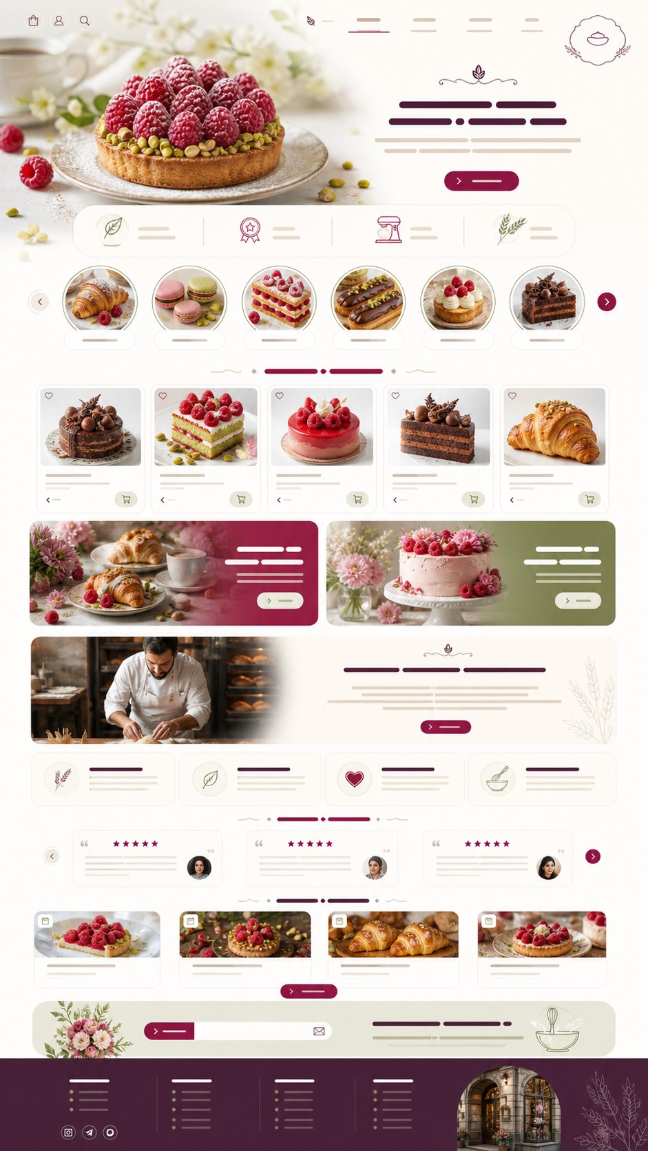 پیش‌نمایش قالب Restaurant Bakery 01