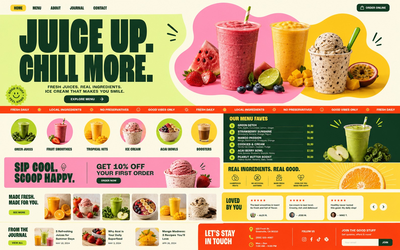 پیش‌نمایش قالب Restaurant Juice 01